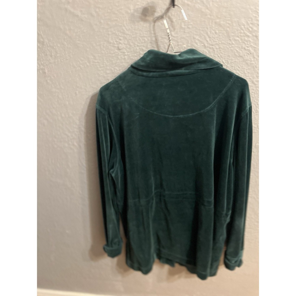 Drapers and Damons Jacket Green Velour Button Jacket Size XL‎ Womens - Picture 3 of 7